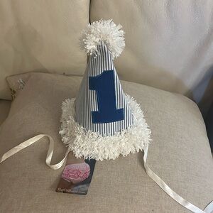 RuffleButts Seersucker 1st Birthday Hat